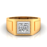Ivana Jewels Rings Yellow Gold / 14KT 1 Carat Solitaire Everyday Charm Men's Ring
