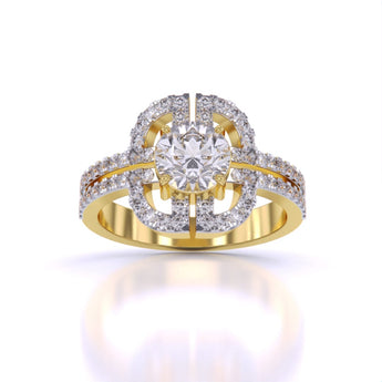 Ivana Jewels Rings Yellow Gold / 14KT 1 Carat Solitaire Fashion Ring