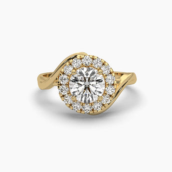 Ivana Jewels Rings Yellow Gold / 14KT 1 Carat Solitaire Round Cut Diamond Ring