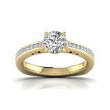 Ivana Jewels Rings Yellow Gold / 14KT 1 carat Solitaire Round Diamond Vintage Solitaire Ring
