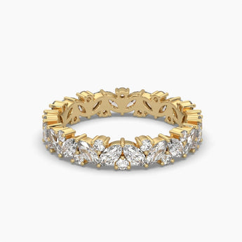 Ivana Jewels Rings Yellow Gold / 14KT 2.2 Carat Marquise Diamonds Band Ring