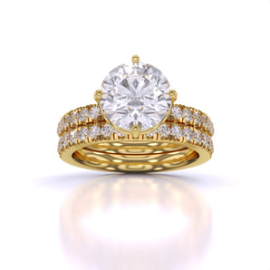 Ivana Jewels Rings Yellow Gold / 14KT 2.5 Carat Diamond Round-Solitaire Engagement Ring