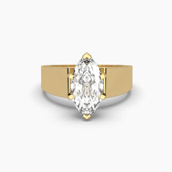 Ivana Jewels Rings Yellow Gold / 14KT 2.8 Carat Solitaire Diamond Marquise Marvel Ring