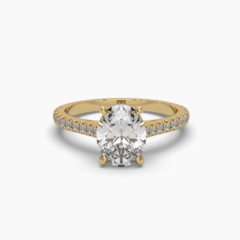 Ivana Jewels Rings Yellow Gold / 14KT 2 Carat Oval Diamond Solitaire Ring