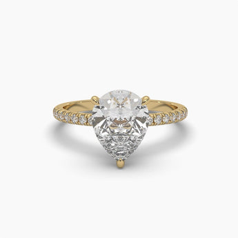 Ivana Jewels Rings Yellow Gold / 14KT 2 Carat Pear Elegance Diamond Ring
