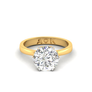 Ivana Jewels Rings Yellow Gold / 14KT 2 Carat Solitaire Diamond Engagement Ring