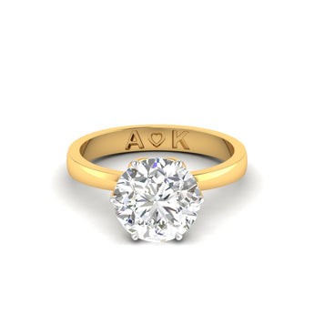 Ivana Jewels Rings Yellow Gold / 14KT 2 Carat Solitaire Diamond Engagement Ring