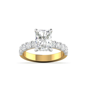 Ivana Jewels Rings Yellow Gold / 14KT 2 Ct Radiant Cut Solitaire Diamonds