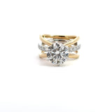 Ivana Jewels Rings Yellow Gold / 14KT 3.02 Carat Diamond Criss-Cross Radiance