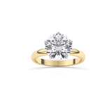 Ivana Jewels Rings Yellow Gold / 14KT 3 Carat Radiance Crown Solitaire Ring