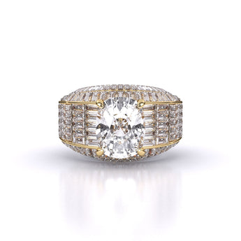 Ivana Jewels Rings Yellow Gold / 14KT 6.02 Centre Solitaire Fashionable Solitaire Cushion Ring