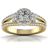 Ivana Jewels Rings Yellow Gold / 14KT 70 Pointer Solitaire Lab Grown Diamond Split Ring