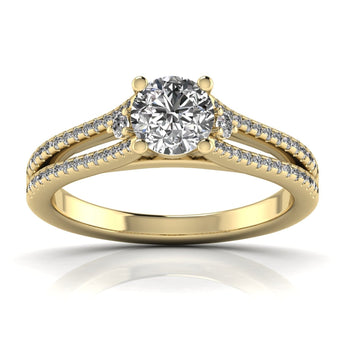 Ivana Jewels Rings Yellow Gold / 14KT 70 Pointer Solitaire Round Cut Ring