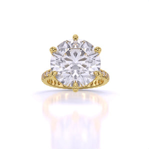 Ivana Jewels Rings Yellow Gold / 14KT Accented Engagement Ring
