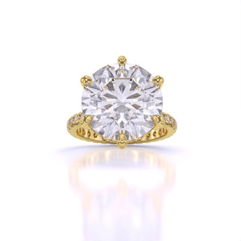 Ivana Jewels Rings Yellow Gold / 14KT Accented Engagement Ring
