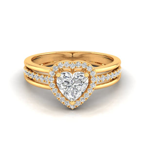 Ivana Jewels Rings Yellow Gold / 14KT Adore 1 Carat Centre Heart Diamond Ring