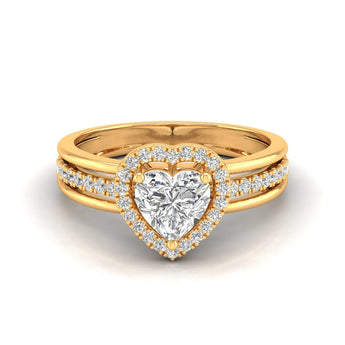 Ivana Jewels Rings Yellow Gold / 14KT Adore 1 Carat Centre Heart Diamond Ring