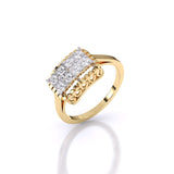 Ivana Jewels Rings Yellow Gold / 14KT Brisa Square Halo Ring