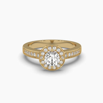 Ivana Jewels Rings Yellow Gold / 14KT Casual Chic Solitaire Round Diamond Ring