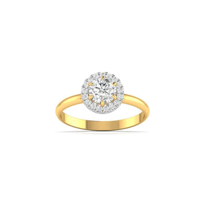 Ivana Jewels Rings Yellow Gold / 14KT Charming  Halo Diamond Ring for Womenâ€™s Glamour