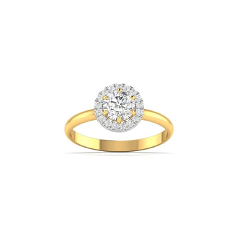 Ivana Jewels Rings Yellow Gold / 14KT Charming  Halo Diamond Ring for Womenâ€™s Glamour