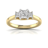 Ivana Jewels Rings Yellow Gold / 14KT Classic Crescent Diamond Ring
