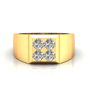 Ivana Jewels Rings Yellow Gold / 14KT Classic Men's Diamond Ring