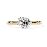 Ivana Jewels Rings Yellow Gold / 14KT Classic Round Solitaire Engagement Ring with Rubies
