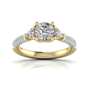 Ivana Jewels Rings Yellow Gold / 14KT Cristina Quad Solitaire Ring