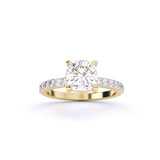 Ivana Jewels Rings Yellow Gold / 14KT Cushion Solitaire Engagement Ring