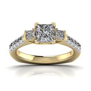 Ivana Jewels Rings Yellow Gold / 14KT Delicate French Setting Diamond Ring