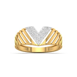 Ivana Jewels Rings Yellow Gold / 14KT Diamond V Ring Rose Gold