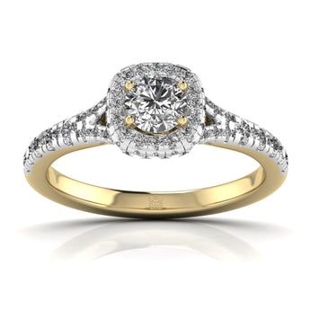 Ivana Jewels Rings Yellow Gold / 14KT Double Halo Dream Engagement Ring