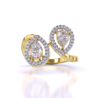 Ivana Jewels Rings Yellow Gold / 14KT Dual Grace Halo