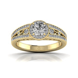 Ivana Jewels Rings Yellow Gold / 14KT Ecstatic Halo Diamond Solitaire Ring
