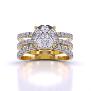 Ivana Jewels Rings Yellow Gold / 14KT Elegant Cocktail Stack Ring