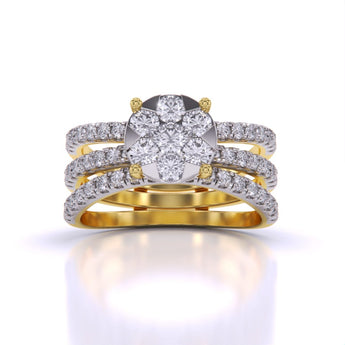 Ivana Jewels Rings Yellow Gold / 14KT Elegant Cocktail Stack Ring