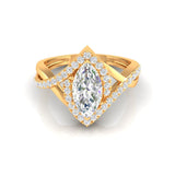 Ivana Jewels Rings Yellow Gold / 14KT Elegant Marquise Diamond Ring