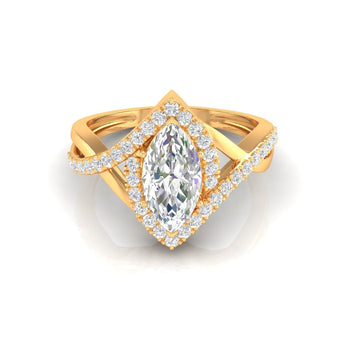 Ivana Jewels Rings Yellow Gold / 14KT Elegant Marquise Diamond Ring