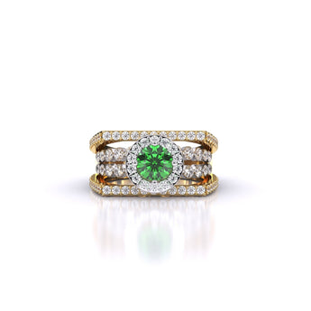 Ivana Jewels Rings Yellow Gold / 14KT Emerald Aura Ring