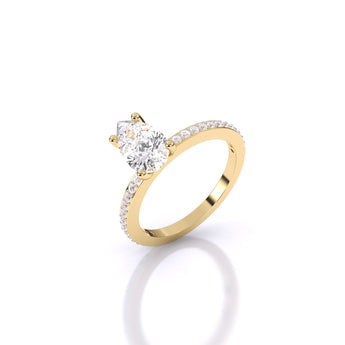 Ivana Jewels Rings Yellow Gold / 14KT Eminent Pear-Shaped Solitaire Ring