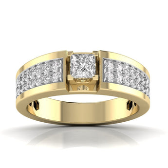 Ivana Jewels Rings Yellow Gold / 14KT Fancy Princess Cut Diamond Men's Ring