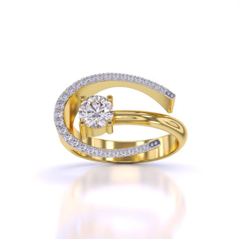 Ivana Jewels Rings Yellow Gold / 14KT Fashion Solitaire Diamond Ring
