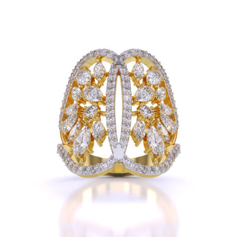 Ivana Jewels Rings Yellow Gold / 14KT Feminine Cocktail Ring