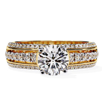 Ivana Jewels Rings Yellow Gold / 14KT Fine Diamond Ring with a Round Brilliant Cut Diamond