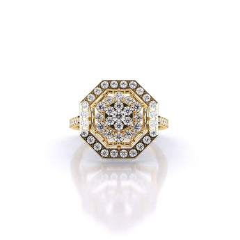 Ivana Jewels Rings Yellow Gold / 14KT Gleaming Flower Ring