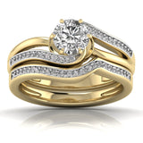 Ivana Jewels Rings Yellow Gold / 14KT Glitter Solitaire Set Ring