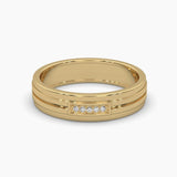 Ivana Jewels Rings Yellow Gold / 14KT Groove Diamond Ring