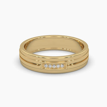 Ivana Jewels Rings Yellow Gold / 14KT Groove Diamond Ring