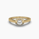 Ivana Jewels Rings Yellow Gold / 14KT Halo Solitaire Classic Center piece Ring